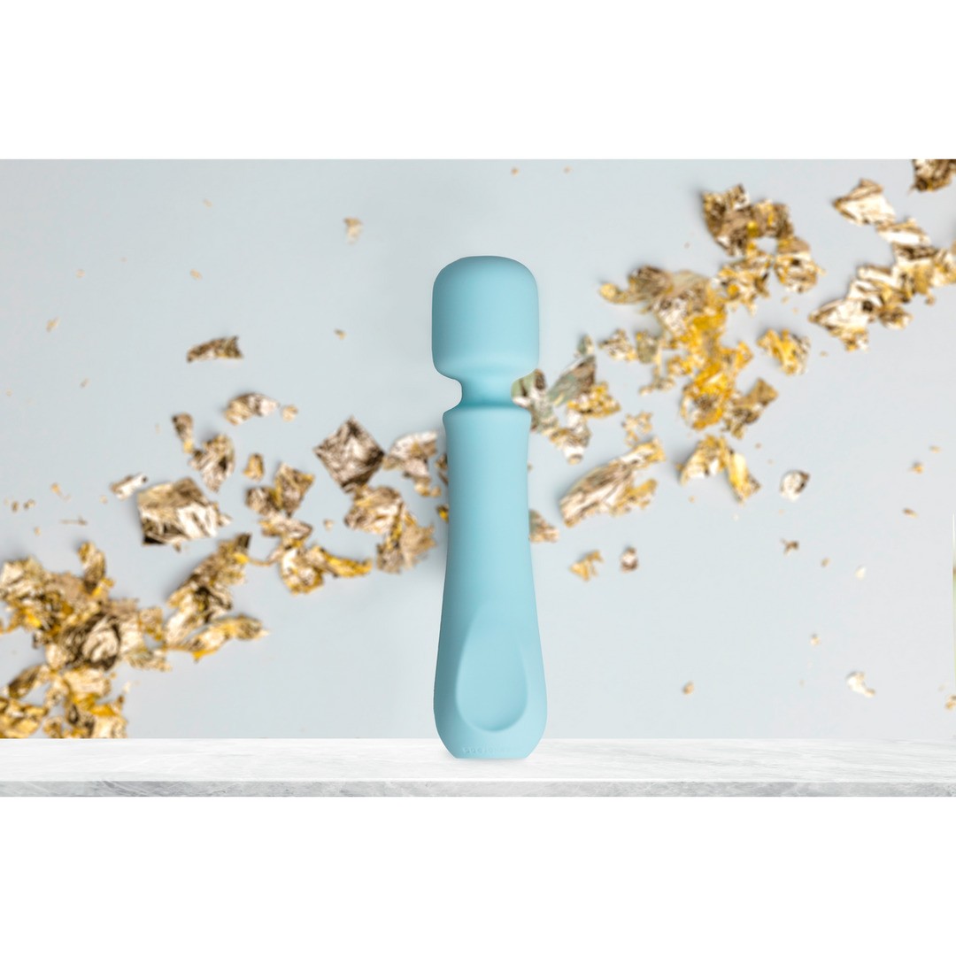 EUPHORIA - RECHARGEABLE SILICONE WAND VIBE - BLUE