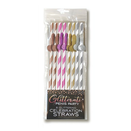 GLITTERATI - PENIS TALL PARTY STRAWS