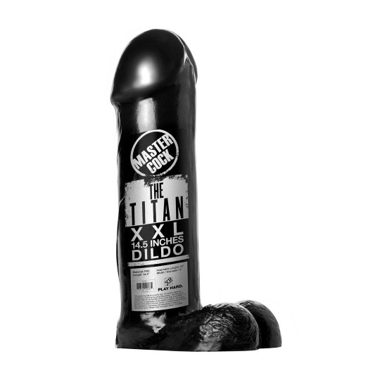 THE TITAN DILDO - XXL - 14.5 INCH - BLACK