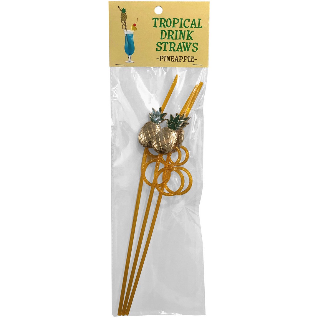 TROPICAL DRINKING STRAW - PINEAPPLE