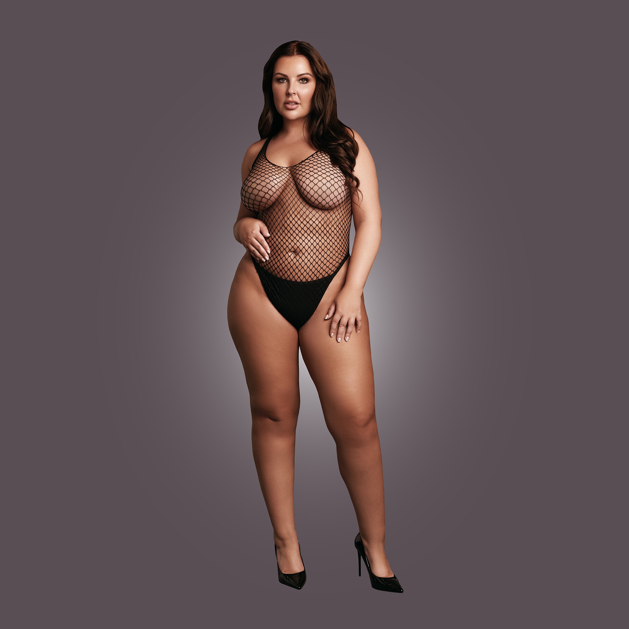 BODY WITH FISHNET STRUCTURE - OSX - BLACK