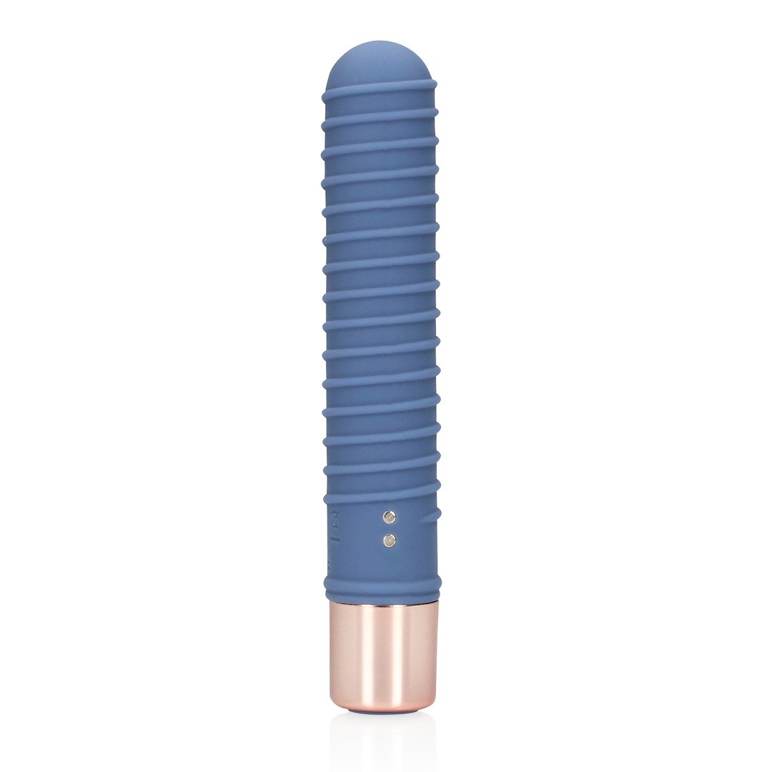 RIBBED MINI VIBRATOR - BLUE HORIZON