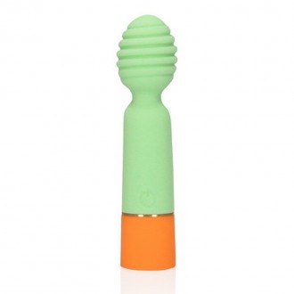 RIBBED MINI VIBRATOR WITH USB CHARGER - SPRING SAGE