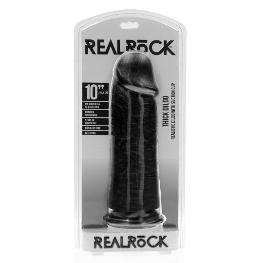 EXTRA THICK STRAIGHT WITHOUT BALLS 10 / 25,4 CM - BLACK