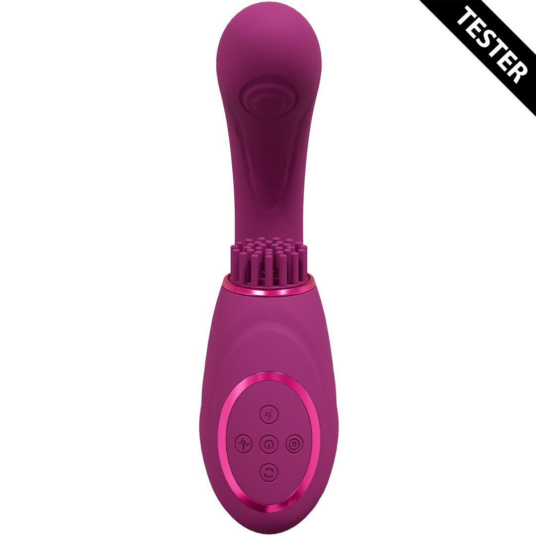 GEN - TRIPLE G-SPOT VIBRATOR WITH PULSE WAVE AND VIBRATING BRISTLES - PINK - TESTER