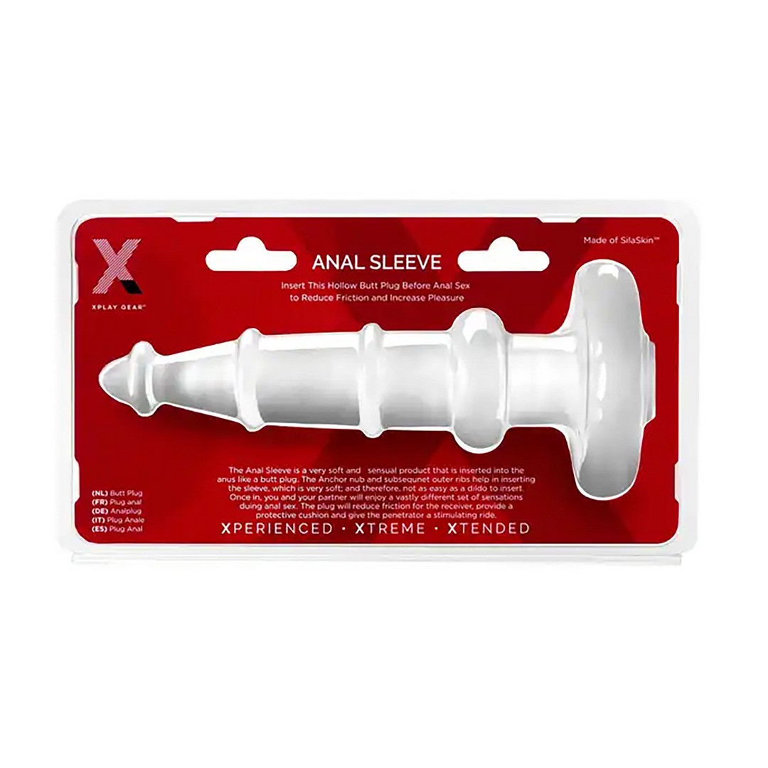 ANAL SLEEVE PLUG - PENIS SLEEVE AND BUTT PLUG - 7 / 18 CM