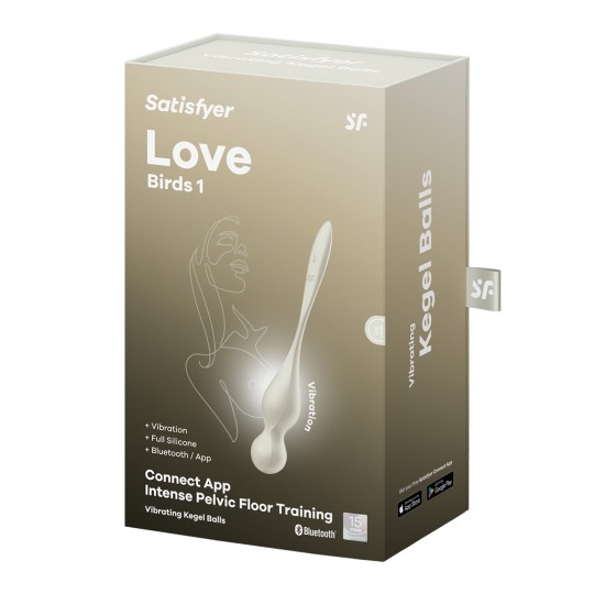 BOULES VAGINALES AVEC VIBRATION LOVE BIRDS 1 SATISFYER BLANC