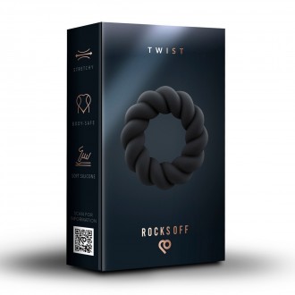 TWIST - NON-VIBRATING COCKRING - BLACK