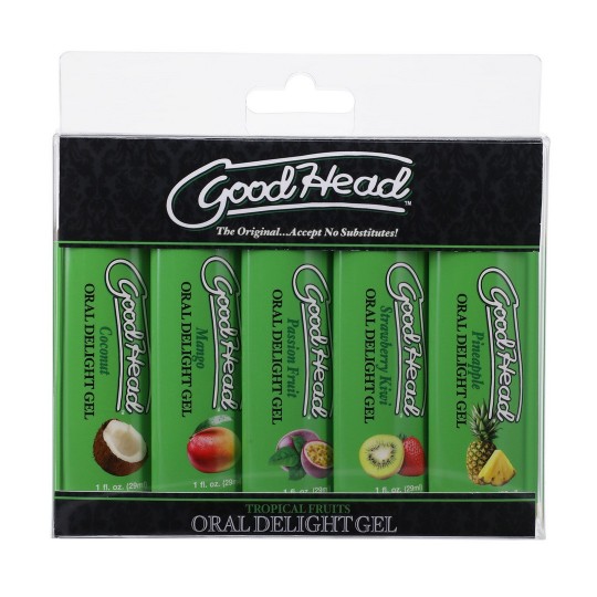 ORAL DELIGHT GEL - TROPICAL FRUITS - 5 PACK - 1 FL OZ / 29 ML