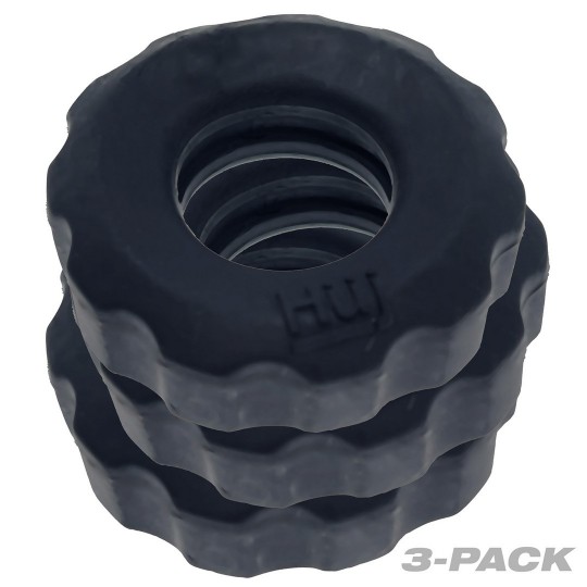 SUPER HUJ - 3-PACK STRETCHY COCKRINGS - TAR ICE