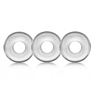 RINGER - 3-PACK OF DO-NUT-1 COCKRINGS - CLEAR