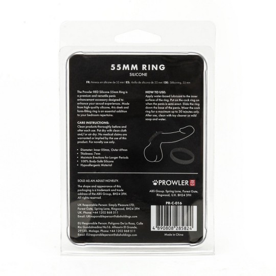 SILICONE 55MM RING - BLACK