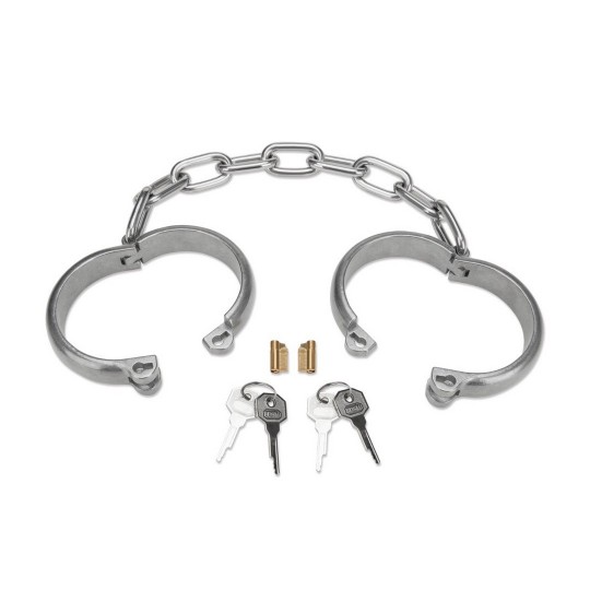 HEAVY DUTY HAND CUFFS - SILVER