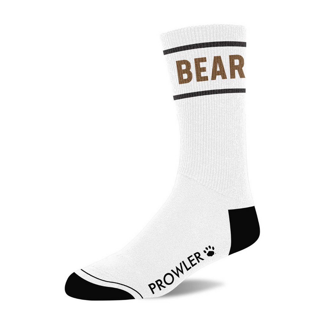 BEAR SOCKS - WHITE/BROWN