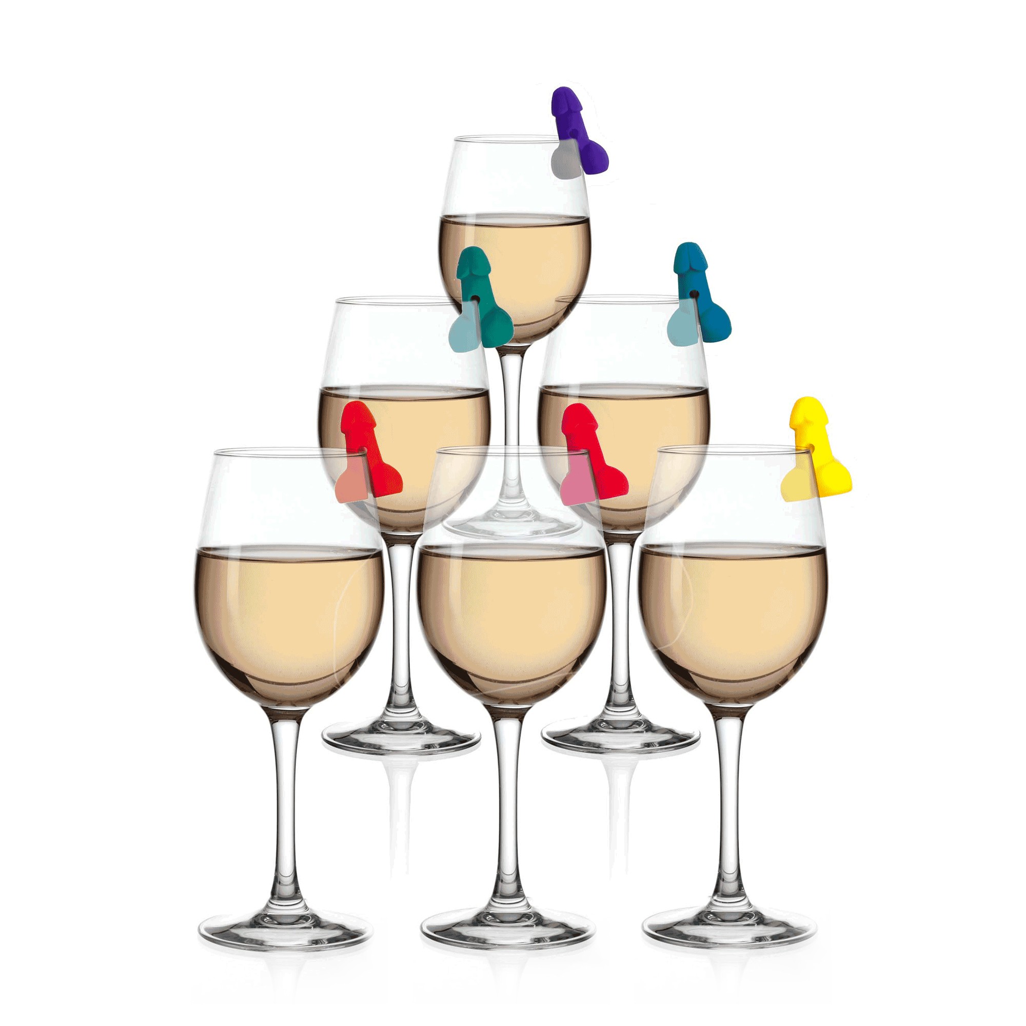 SUPER FUN PENIS - COCKTAIL MARKERS - SET OF 6