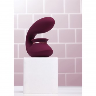 TWITCH 3 - RECHARGEABLE VIBRATOR AND SUCTION - BURGUNDY