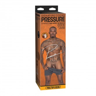 DOC JOHNSON PRESSURE - REALISTIC ULTRASKYN DILDO - 10" / 25 CM - CHOCOLATE