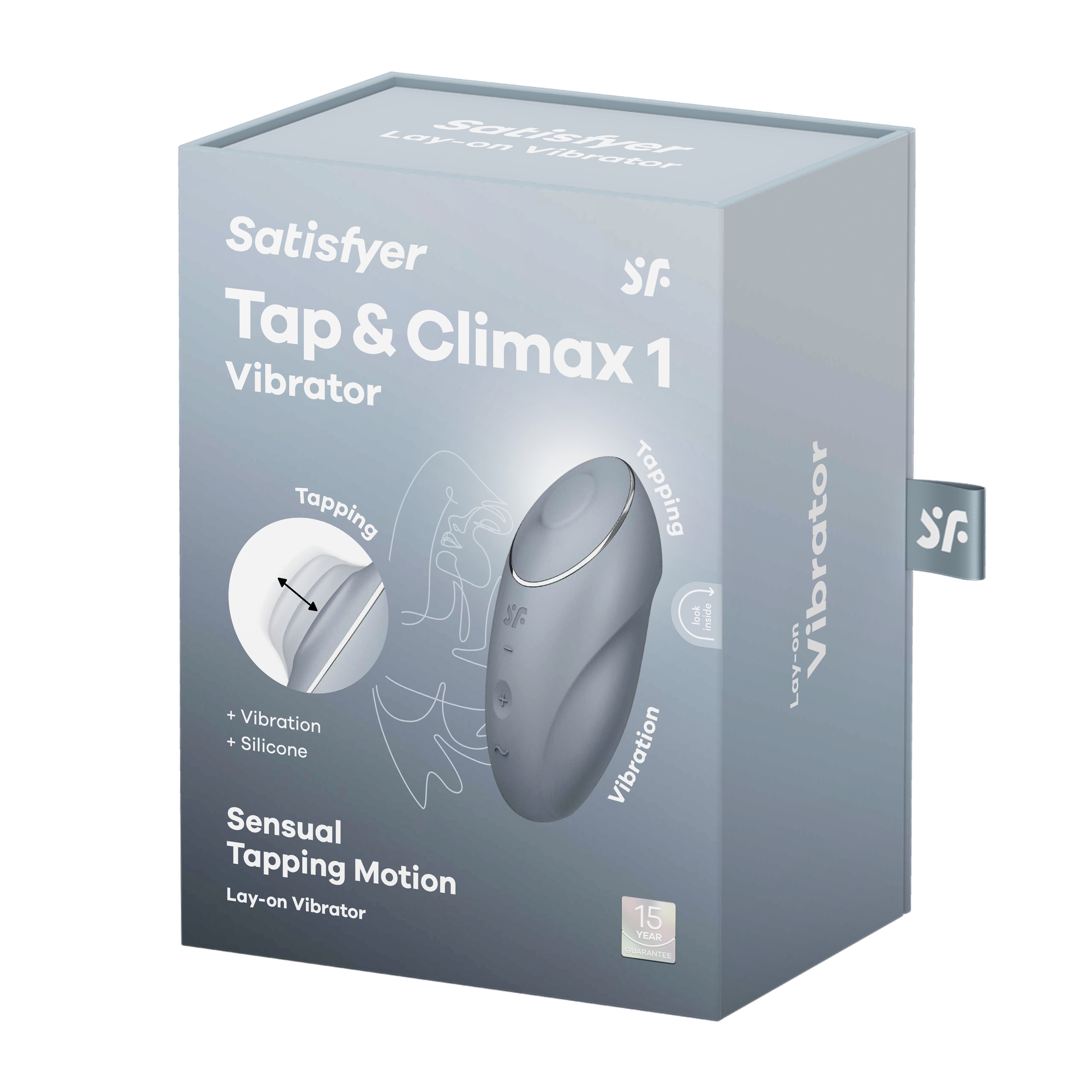 ESTIMULADOR TAP &amp; CLIMAX 1 AZUL GRIS SATISFYER