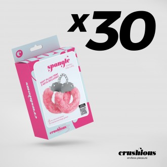 PACK DE 30 SPANGLE ESPOSAS DE METAL CON PELUCHE ROSA CRUSHIOUS