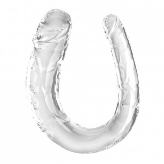 DILDO MEDIUM DOUBLE TROUBLE KING COCK CLEAR 13"