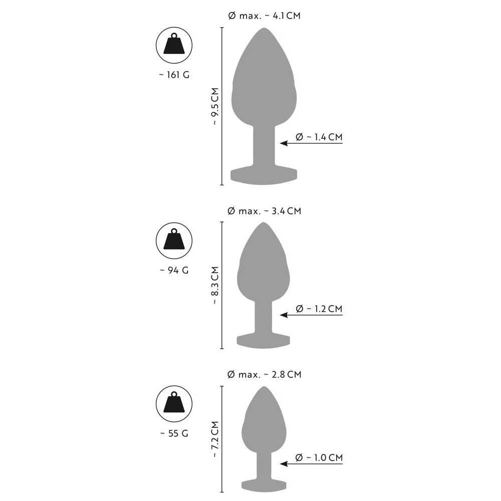 METAL BUTT PLUG SET