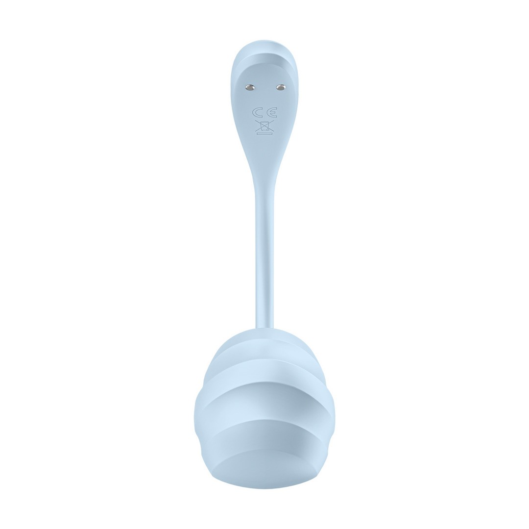 OVO SMOOTH PETAL CONNECT APP - WEARABLE COUPLE VIBRATOR - AZUL SATISFYER