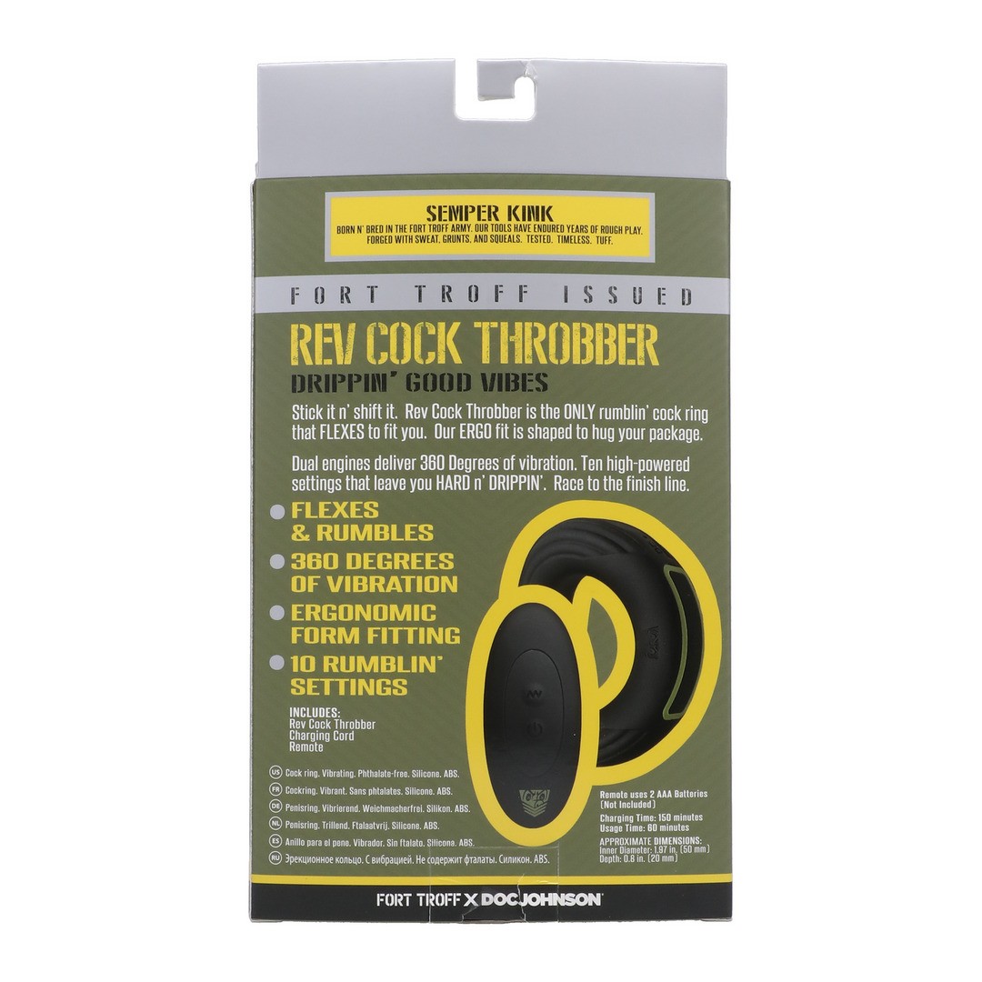 REV COCK THROBBER - VIBRATING COCKRING - LARGE - BLACK