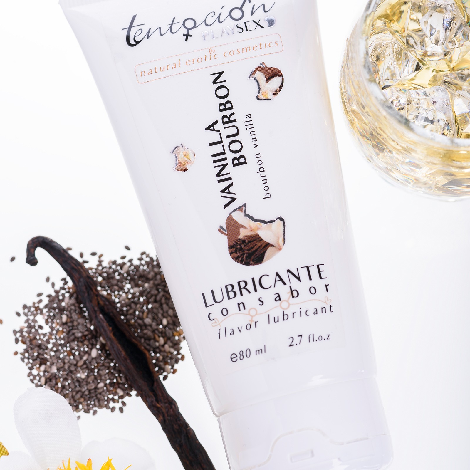 LUBRIFICANTE AROMATIZZATO ALLA VANIGLIA BOURBON 80ML TENTACIÓN PLAY SEX