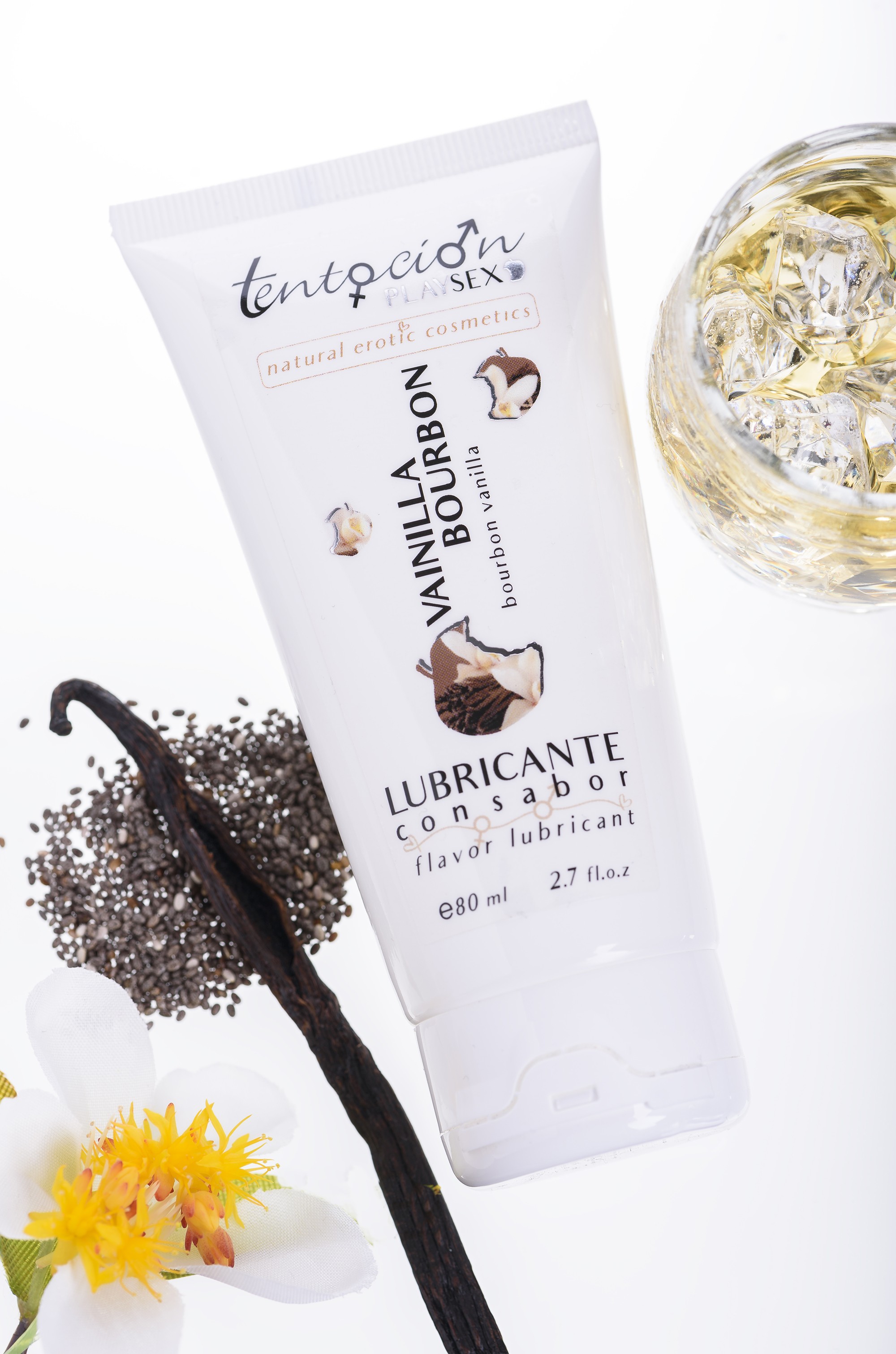 LUBRIFICANTE AROMATIZZATO ALLA VANIGLIA BOURBON 80ML TENTACIÓN PLAY SEX