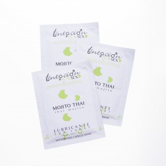 20 SINGLE DOSES OF MOJITO THAI FLAVOURED LUBRICANT 5ML TENTACIÓN PLAY SEX