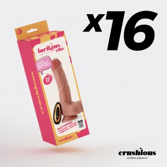 PACK DE 16VIBRADOR DE SILICONA LÍQUIDA INVIKTUS VIBE 7,5 CRUSHIOUS PIEL