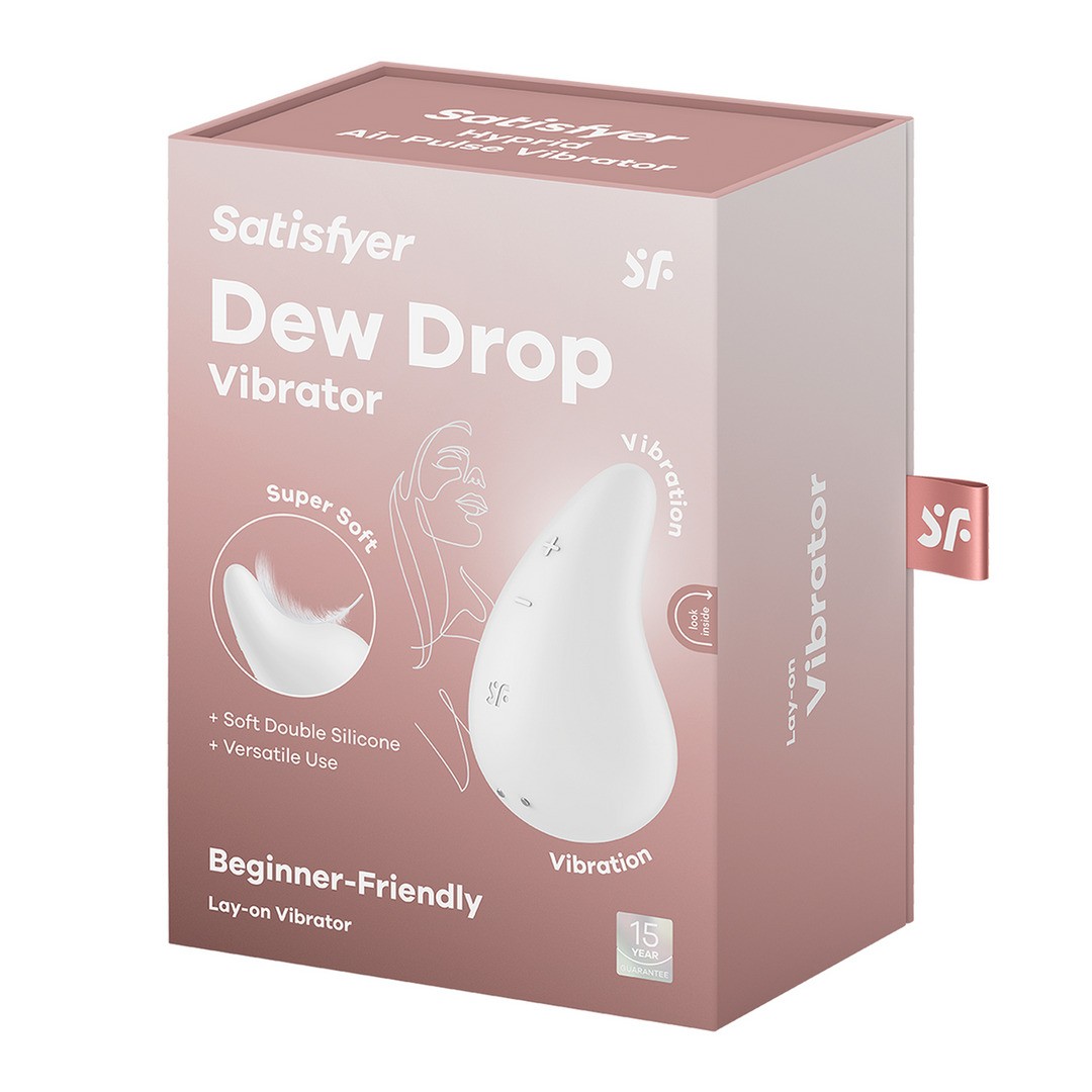 DEW DROP - LAY-ON VIBRATOR - WHITE