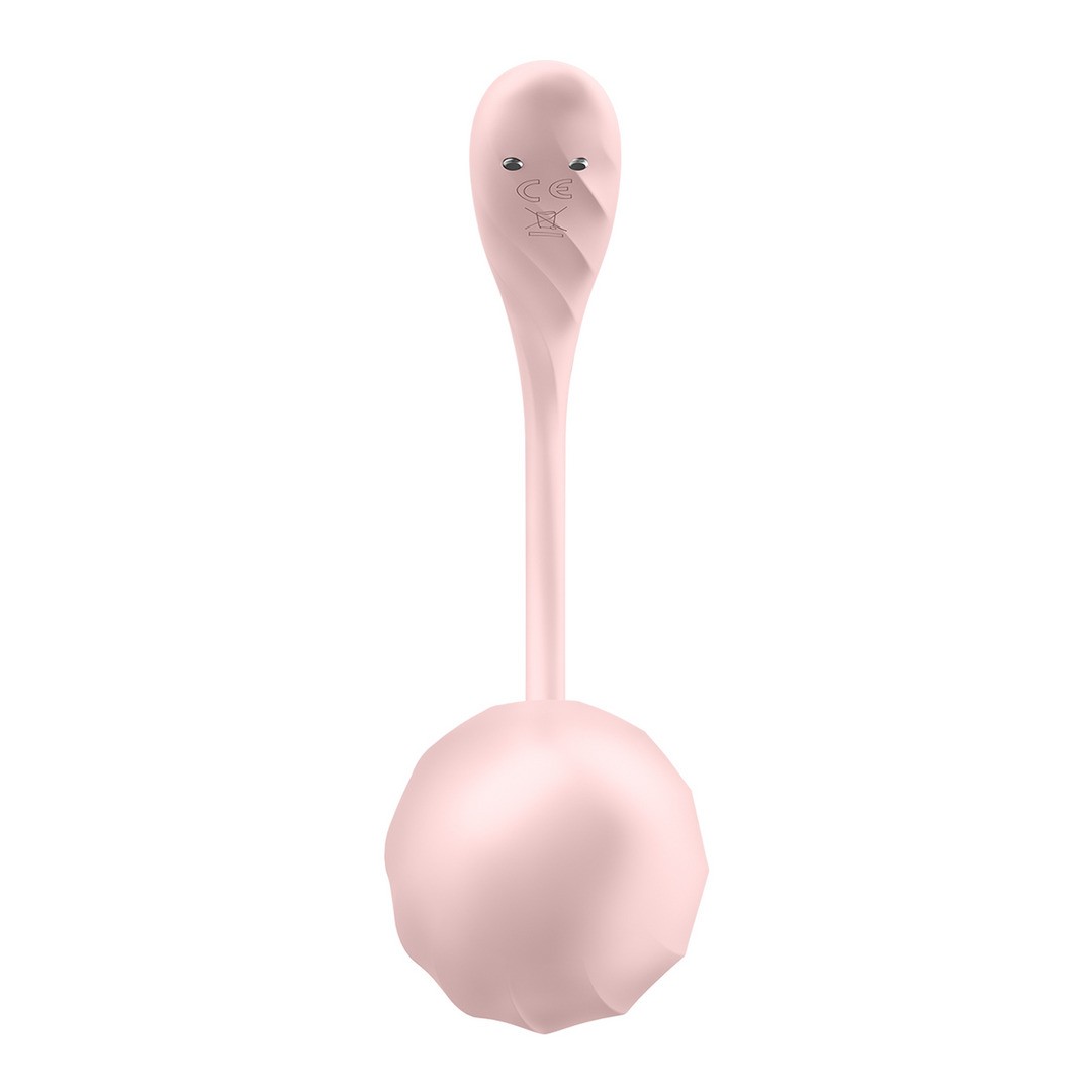 SATISFYER RIBBED PETAL CONNECT APP WEARABLE COUPLE VIBRATOR ROSE