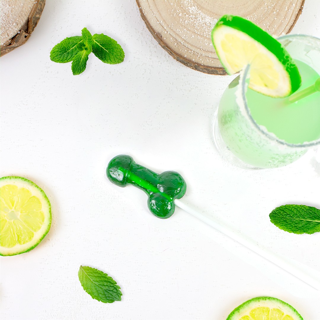 SECRET PLAY PENIS-SHAPED LOLLIPOP FLAVOURED WITH MOJITO AND CONTAINING ALCOHOL