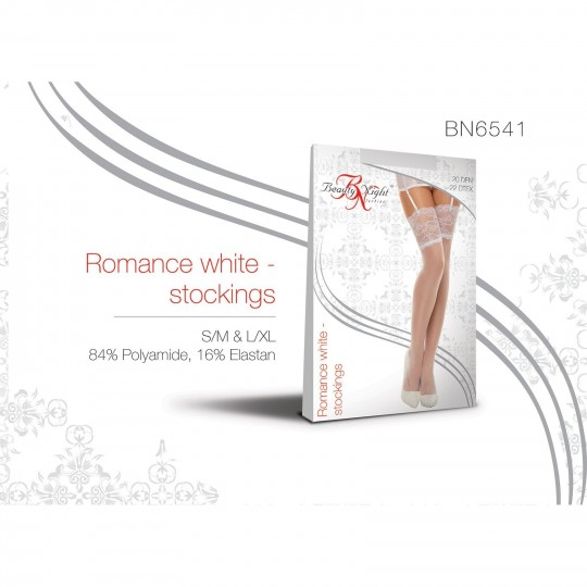 MEDIAS DE LIGUEROS ROMANCE BLANCO BEAUTY NIGHT FASHION