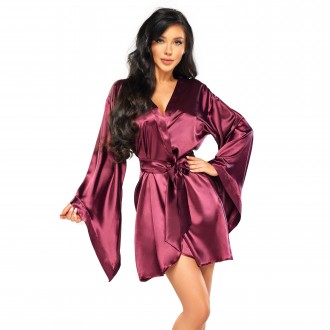 PEIGNOIR ET STRING SAMIRA BORDEAUX BEAUTY NIGHT FASHION