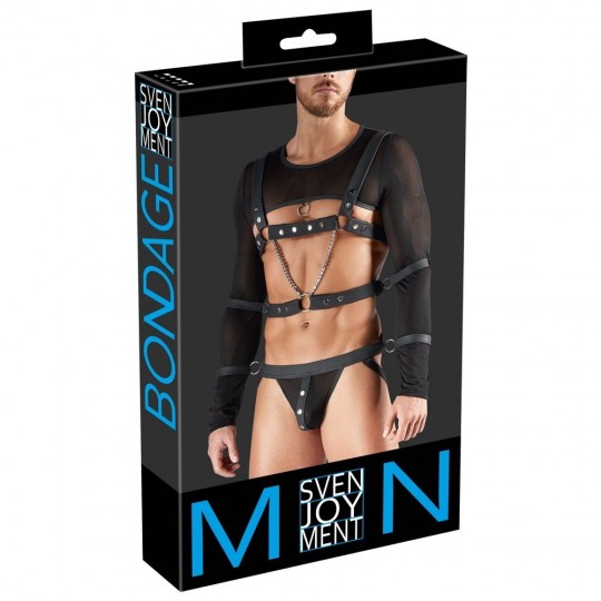 CONJUNTO DE 4 PIEZAS SVENJOYMENT BONDAGE NEGRO