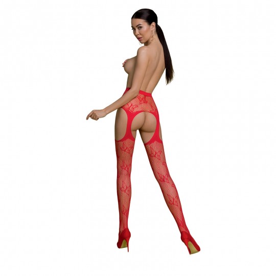 PASSION ECO COLLECTION STOCKINGS S001 RED