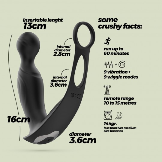 CRUSHIOUS FLAMMA PROSTATE VIBRATOR WITH REMOTE CONTROL