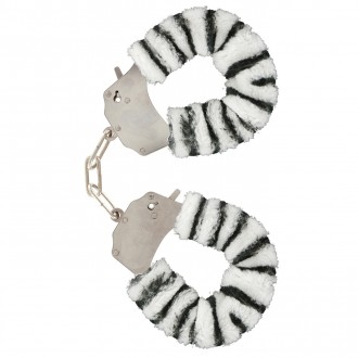 FURRY FUN CUFFS ZEBRA PLUSH