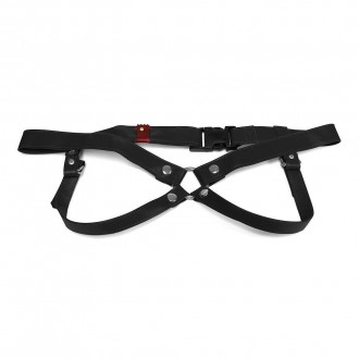 LULÚ LAFEM BLACK LEATHER HANDMADE HARNESS 3 CM/ M