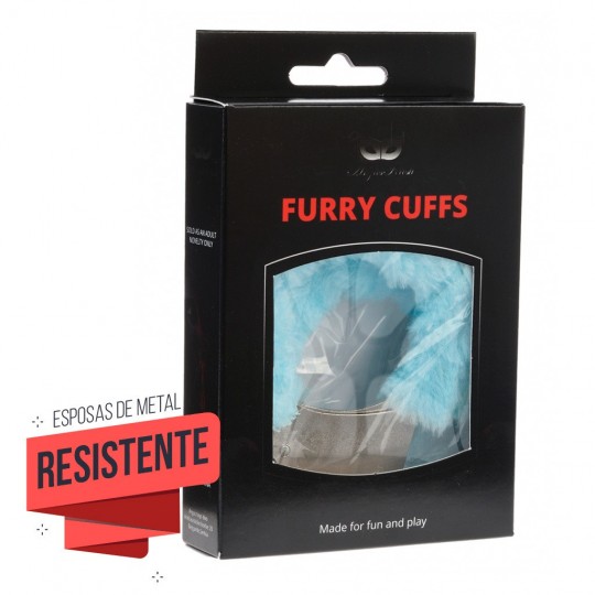 ARGUS FETISH FURRY CUFFS BLUE 