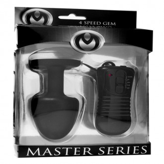 MASTER SERIES PARAGON GEM ACCENTED VIBRATING ANAL PLUG