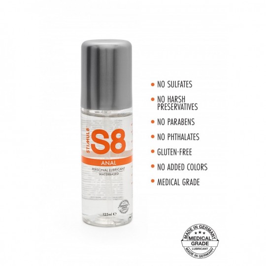 S8 WB ANAL LUBE 125ML