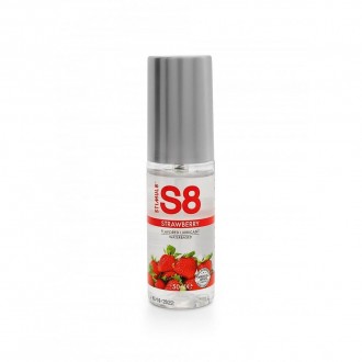 LUBRIFICANTE À BASE DE ÁGUA COM SABOR A MORANGO S8 STIMUL8 50ML