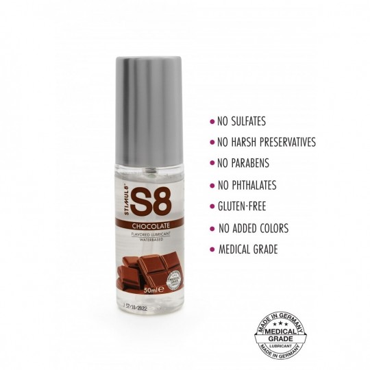 STIMUL8 S8 WATER-BASED FLAVOURED LUBE CHOCOLATE 50ML