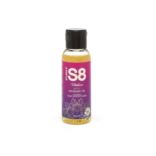 HUILE DE MASSAGE S8 VITALIZE EROTIC MASSAGE STIMUL8 50 ML