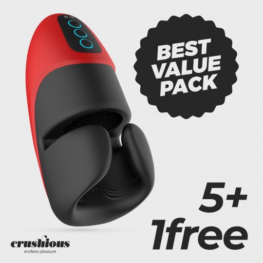 5 + 1 FREE CRUSHIOUS PANCHO RECHARGEABLE MASTURBATOR WITH PRESSURE