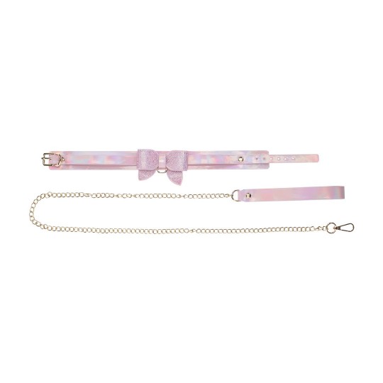 PARIS COLLECTION - COLLAR WITH LEASH - PINK