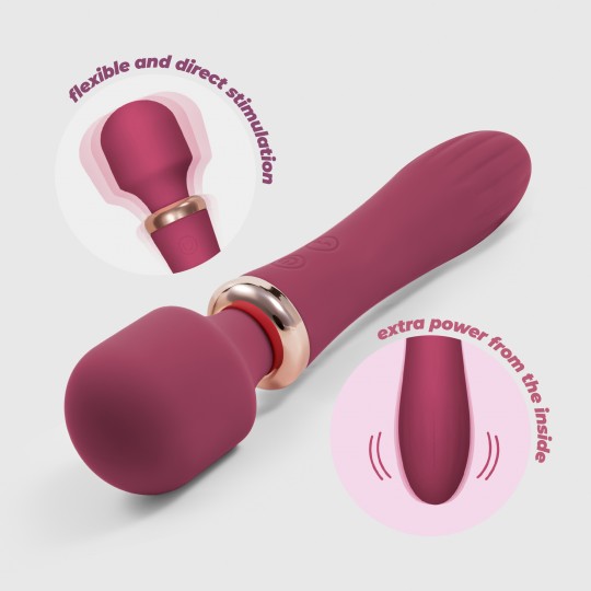 CRUSHIOUS DUAL MASSAGE WAND JINX RED WINE MASSAGE